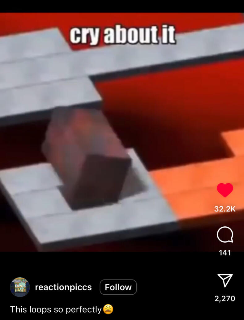 Original video by me (text added by reposters) - Reposted to @reactionpiccs - account with 362K followers